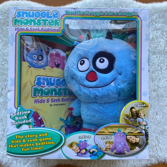 Snuggle Monster Hide Seek Bedtime Storybook And Plush NIB - Picture 9 of 13